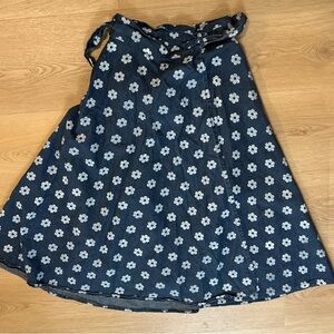 Floral Blue A-Line Skirt